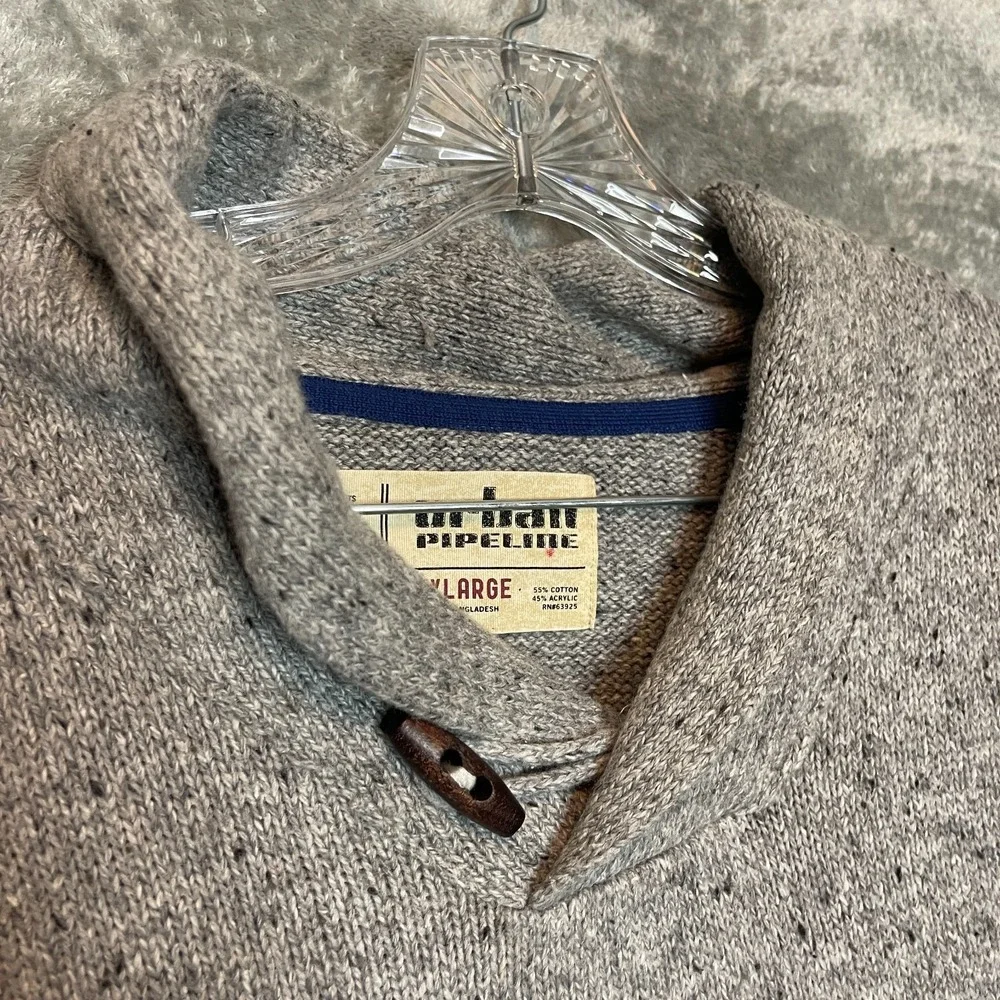 Urban Pipeline Men Classic Preppy Speckled Knit Cowl Neck Pullover Sweater 2XL